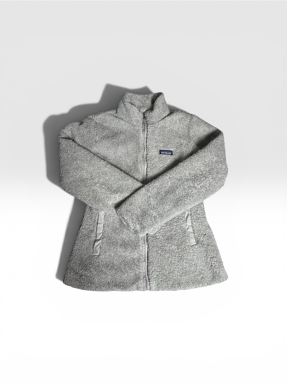 Patagonia Los Gatos Gray Teddy Fleece Jacket Size S